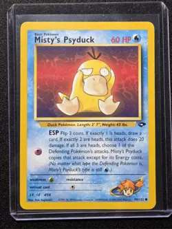 2000 Pokemon Gym Challenge Misty's Psyduck 90/132 Common LP - Image 3