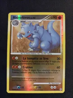 Carte Pokemon Rhinoferoce 60/130 Reverse Diamant Et Perle - Image 1