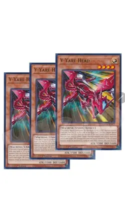 Yugioh - Y-Yare Head x 3 - 1st Edition Rare NM - Plus Free Holo - Image 1