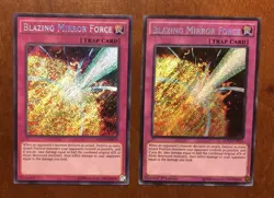 Yugioh - 2x Blazing Mirror Force DOCS-EN076 Secret Rare 1st - LP-NM - Image 1