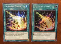 Yugioh - 2x Lightning Storm RA01-EN061 & MP22-EN253 - Secret Rare 1st - NM - Image 1