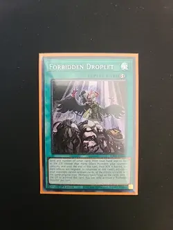Forbidden Droplet Platinum Secret Rare 1st Edition RA01-EN064 Yugioh - Image 1