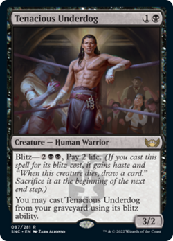 Tenacious Underdog Streets of New Capenna PLD Black Rare MAGIC MTG CARD ABUGames - Image 1