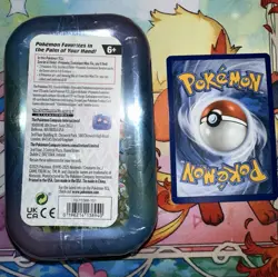 Pokemon Prismatic Evolutions Flareon Mini Tin Sealed W/ Flareon Cosmos holo card - Image 2