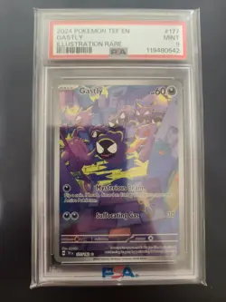 Pokemon 2024 Temporal Forces Gastly Illustration Rare Card 177/162 IR PSA 9 Mint - Image 1