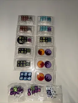 Pokemon ETB Dice Sets - 12 Packs of Dice + 3 Damage Counters - Bulk Dice Lot - Image 1