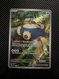 Pokemon TCG Snorlax Promo Card S&V 151 SVP051 Pokemon Center Stamped MINT - Image 1