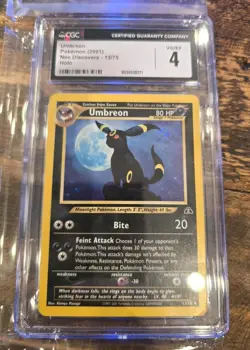 CGC 4 Umbreon 2001 Neo Discovery 13/75 Holo Pokemon Card - Image 1