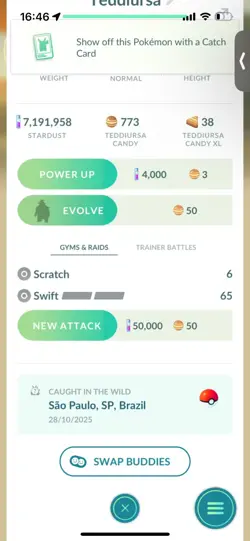 Pokemon Go Shiny Teddiursa Witch Hat Halloween - Image 2