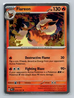 Pokemon SV: Scarlet & Violet 151 #136/165 Flareon Holo - Image 1