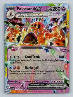 Pokemon SV08: Surging Sparks #091/191 Palossand ex - Image 1