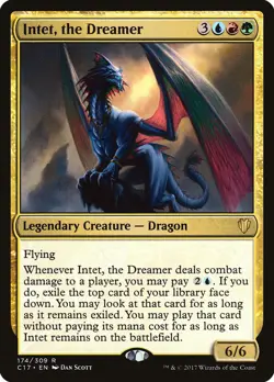 Intet, the Dreamer Commander 2017 HEAVILY PLD Blue Red Green Rare CARD ABUGames - Image 1