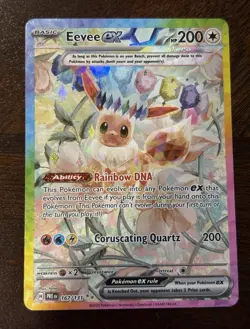 Pokemon TCG Eevee ex 167/131 Prismatic Evolutions SIR Holo English NM - Image 1