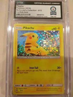 Pikachu World Record Breaks Pokemon McDonald's Collection - Confetti Holo 1 of 1 - Image 1