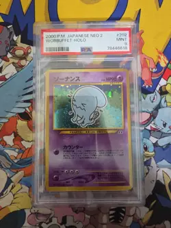 Pokemon TCG Wobbuffet Holo Rare Japanese Vintage 2001 Neo Discovery - Image 1