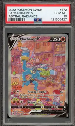 Pokemon Machamp V Astral Radiance Full Alt Art #172 PSA 10 Gem Mint - Image 1