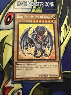 Yugioh! BLUE-EYES WHITE DRAGON 1ST EDITION SECRET RARE (CHIBI) BLMM-EN001 - Image 1