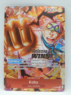 One Piece TCG Legacy of the Master Release Event Winner Foil Promo P-092 - KOBY - Image 1