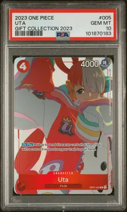 Bandai 2023 One Piece CCG Uta Gift Collection OP01-005 Special Foil EN PSA 10 - Image 1