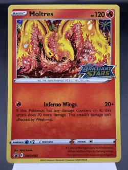Moltres SWSH185 - Stamped Holo Promo - Sword & Shield Pokemon Card LIGHT PLAY - Image 1