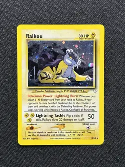 Raikou 13/64 Neo Revelation Holo Rare Pokemon Card - Image 1