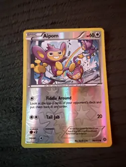 Pokemon Card Aipom Steam Siege Reverse Holo Common 90/114 Near Mint - Image 1