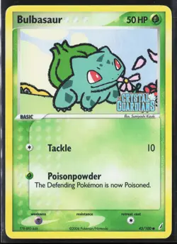 Bulbasaur 45/100 EX Crystal Guardians 2006 Reverse Holo Pokemon Card - Image 1