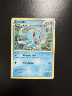 Pokemon TCG Manaphy Holo HS Unleashed 3/95 Rare Card - Image 1