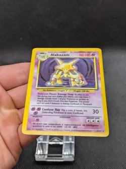 Alakazam 1/102 Base Set Holo Pokemon Card WOTC LP EXCELLENT - Image 4