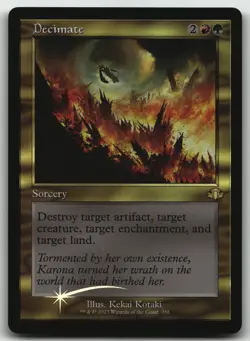 Decimate (Retro Frame) foil R Dominaria Remastered 356 LP - Image 1