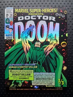 Magic The Gathering MTG Marvel Super Heroes #394 Doctor Doom Borderless Foil - Image 1