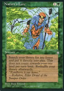 MTG - Nature's Lore - Ice Age - NM - 1995 Magic The Gathering - Image 1