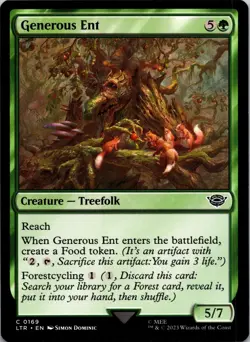 Generous Ent 169 The Lord of the Rings: Tales of Middle-earth MTG NM - Image 1