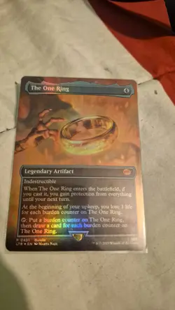 MTG Magic the Gathering FOIL The One Ring Borderless 451 - Image 1