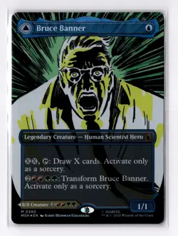 MTG Marvel Super Heroes Bruce Banner / The Incredible Hulk Foil # 390 NM - Image 2