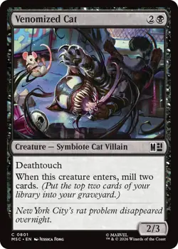 x4 Venomized Cat - Foil C MTG Commander: Marvel Super Heroes M/NM, English - Image 1