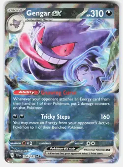 Gengar ex 104/162 Double Rare Temporal Forces Pokemon Holo Near Mint - Image 1