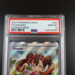 PSA 10 Shauna 263/264 Fusion Strike Trainer Holo Full Art Pokemon Card - Image 2