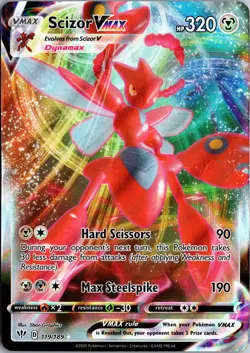 Scizor VMAX 119/189 Holo VMAX Rare Darkness Ablaze Pokemon Holo Near Mint - Image 1