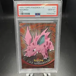 1999 Pokemon Topps TV - Nidorino #33 PSA 10 GEM MINT! - Image 1