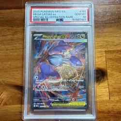 Pokemon Mega Latias ex #181/132 ME01 Mega Evolution SIR Holo PSA 10 EN - Image 1