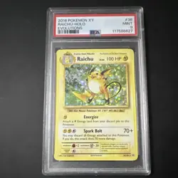 Pokemon Raichu 36/108 Evolutions Holo Rare 100 HP 2016 PSA 9 English - Image 1