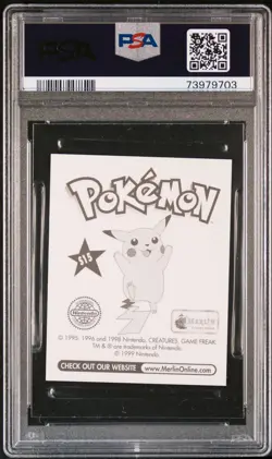 1999 MERLIN POKEMON #S15 GENGAR PRISM PSA 9 - Image 2