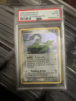 2005 Pokemon EX Rayquaza Holo PSA 4 Deoxys-Jetstream TD #22 - Image 1