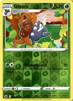 Gloom 002/159 Uncommon Crown Zenith Pokemon Reverse Holo Near Mint - Image 1
