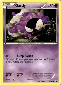 Gastly 33/83 Common Generations Pokemon Lightly Played - Image 1