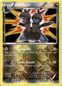Zweilous 85/114 Uncommon Steam Siege Pokemon Reverse Holo Lightly Played - Image 1