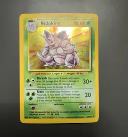 Pokemon Base Set Nidoking Holo 11/102 LP WOTC 1999 Vintage Rare - Image 1