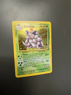 Pokemon Base Set Nidoking Holo 11/102 LP WOTC 1999 Vintage Rare - Image 2