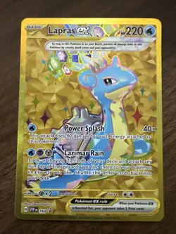 Pokemon Lapras ex 164 Terapagos UPC Promo Holo - Image 1